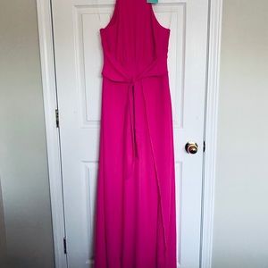 GB Maxi Dress Hot Pink Chiffon Dress
